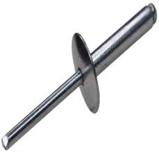 Заклёпки стальные вытяжные с увеличенным бортиком St/St 3,2х8 мм DIN 7337